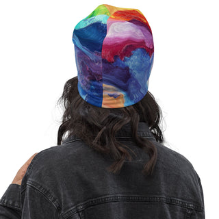 Rainbow Swirl Beanie Hat by Ellen Jean