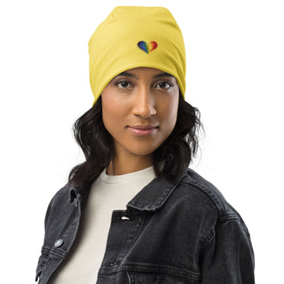 Beanie Hat by Ellen Jean Yellow Warm Durable Lightweight Beanie Hat