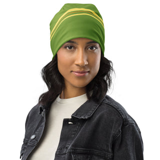 green beanie hat