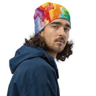 Rainbow Swirl Beanie Hat by Ellen Jean