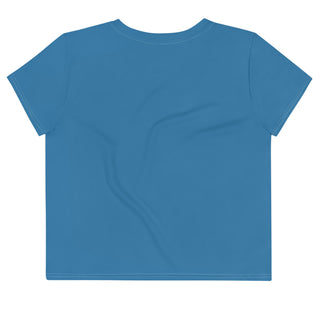 Blue Crop Top T-Shirt by Ellen Jean