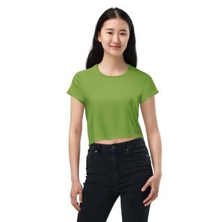 Green Crop Top T-Shirt by Ellen Jean