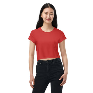 Red Crop Top T-Shirt by Ellen Jean