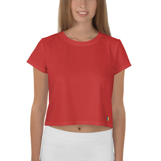 Red Crop Top T-Shirt by Ellen Jean