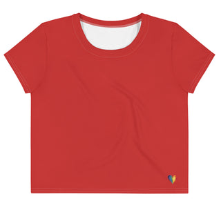 Red Crop Top T-Shirt by Ellen Jean