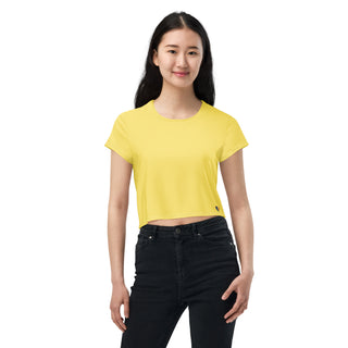 Yellow Crop Top T-Shirt by Ellen Jean