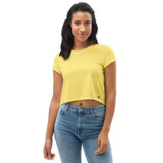 Yellow Crop Top T-Shirt by Ellen Jean