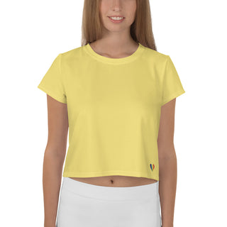 Yellow Crop Top T-Shirt by Ellen Jean