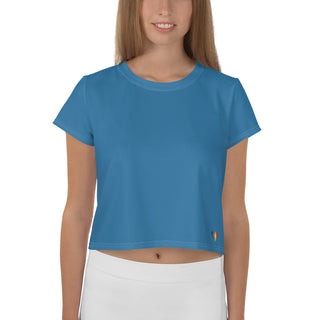 Blue Crop Top T-Shirt by Ellen Jean