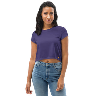 Purple Crop Top T-Shirt by Ellen Jean