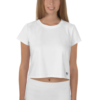 White Crop Top T-Shirt by Ellen Jean