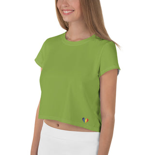 Green Crop Top T-Shirt by Ellen Jean