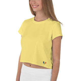 Yellow Crop Top T-Shirt by Ellen Jean