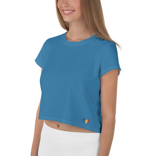 Blue Crop Top T-Shirt by Ellen Jean