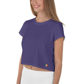 Purple Crop Top T-Shirt by Ellen Jean