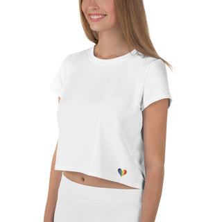 White Crop Top T-Shirt by Ellen Jean