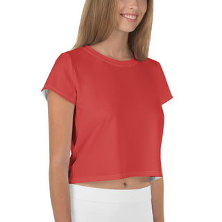 Red Crop Top T-Shirt by Ellen Jean