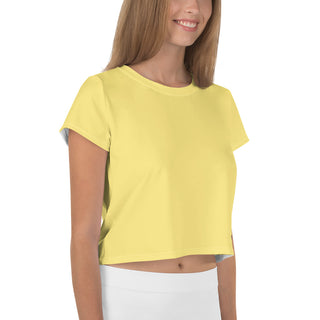 Yellow Crop Top T-Shirt by Ellen Jean