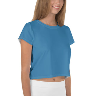 Blue Crop Top T-Shirt by Ellen Jean