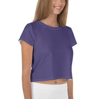 Purple Crop Top T-Shirt by Ellen Jean