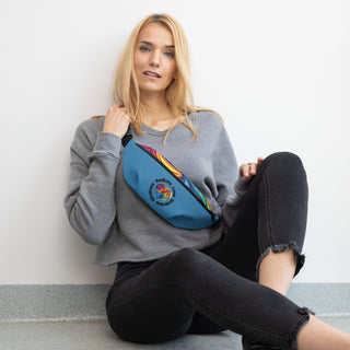 Blue "Radiate Love, Embrace Kindness" Fanny Pack Crossbody Bag