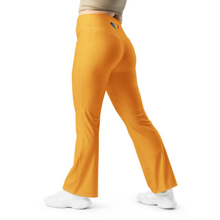 Leggings Butt-Lifting High Waist Eco Friendly Orange Flare Pants