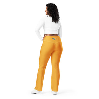 Leggings Butt-Lifting High Waist Eco Friendly Orange Flare Pants