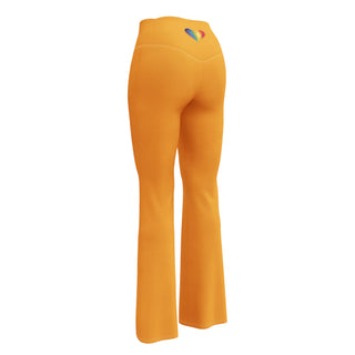 Leggings Butt-Lifting High Waist Eco Friendly Orange Flare Pants