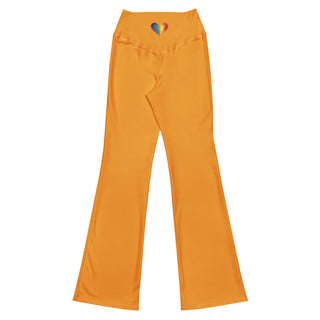 Leggings Butt-Lifting High Waist Eco Friendly Orange Flare Pants