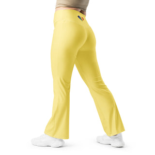 Leggings Butt-Lifting High Waist Eco Friendly Yellow Flare Pants