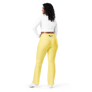 Leggings Butt-Lifting High Waist Eco Friendly Yellow Flare Pants