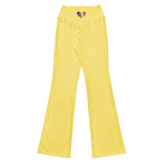 Leggings Butt-Lifting High Waist Eco Friendly Yellow Flare Pants