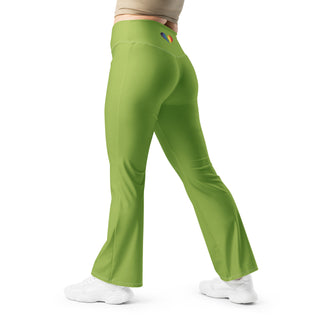 Leggings Butt-Lifting High Waist Eco Friendly Green Flare Pants