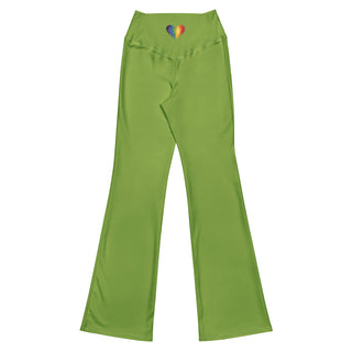 Leggings Butt-Lifting High Waist Eco Friendly Green Flare Pants