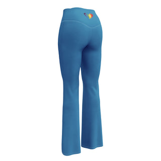 Leggings Butt-Lifting High Waist Eco Friendly Blue Flare Pants