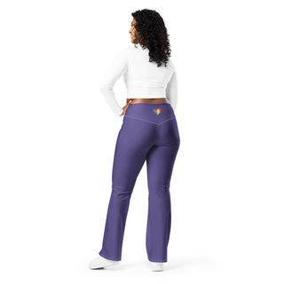 Leggings Butt-Lifting High Waist Eco Friendly Purple Flare Pants