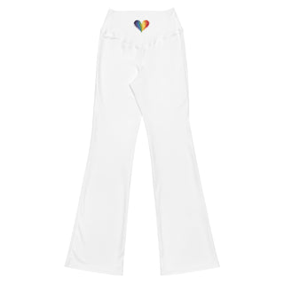 Leggings Butt-Lifting High Waist Eco Friendly White Flare Pants