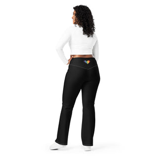 Leggings Butt-Lifting High Waist Eco Friendly Black Flare Pants