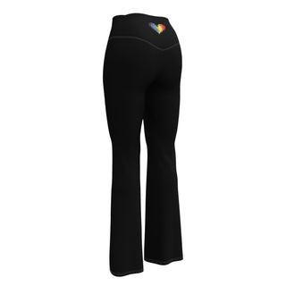 Leggings Butt-Lifting High Waist Eco Friendly Black Flare Pants