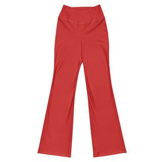 Leggings Butt-Lifting High Waist Eco Friendly Red Flare Pants