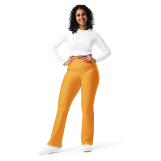 Leggings Butt-Lifting High Waist Eco Friendly Orange Flare Pants