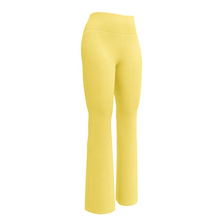 Leggings Butt-Lifting High Waist Eco Friendly Yellow Flare Pants