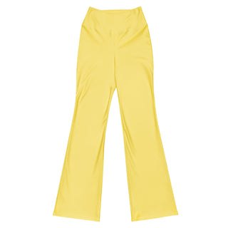 Leggings Butt-Lifting High Waist Eco Friendly Yellow Flare Pants