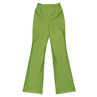 Leggings Butt-Lifting High Waist Eco Friendly Green Flare Pants