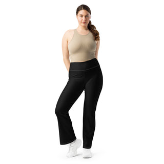 Leggings Butt-Lifting High Waist Eco Friendly Black Flare Pants