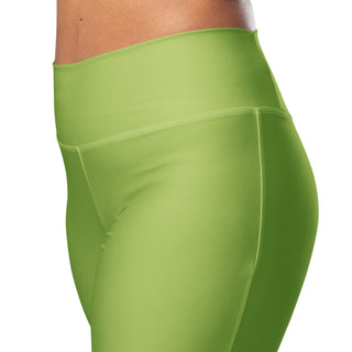 Leggings Butt-Lifting High Waist Eco Friendly Green Flare Pants