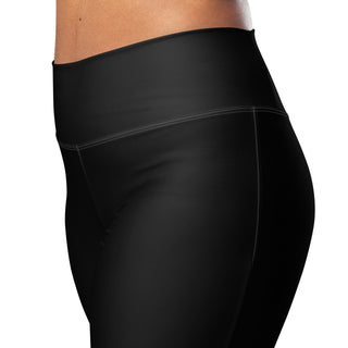 Leggings Butt-Lifting High Waist Eco Friendly Black Flare Pants