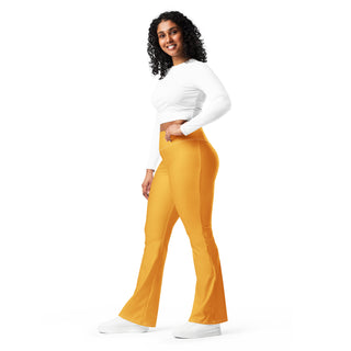 Leggings Butt-Lifting High Waist Eco Friendly Orange Flare Pants