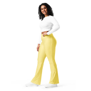 Leggings Butt-Lifting High Waist Eco Friendly Yellow Flare Pants