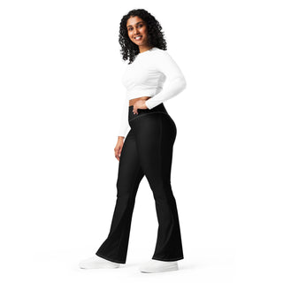 Leggings Butt-Lifting High Waist Eco Friendly Black Flare Pants